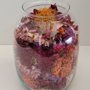 Pot de fleurs séchées